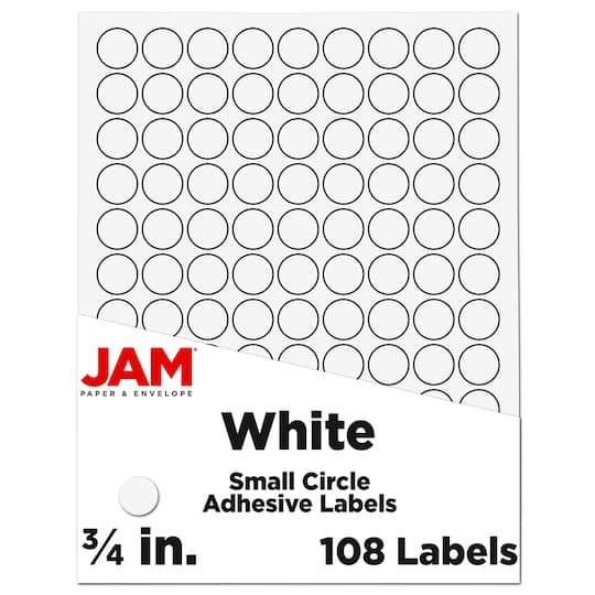 white sticker labels